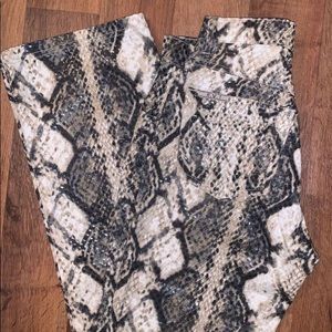 Snake Print Jeans